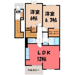 ペアハウスヒロセ Ｉの物件間取画像